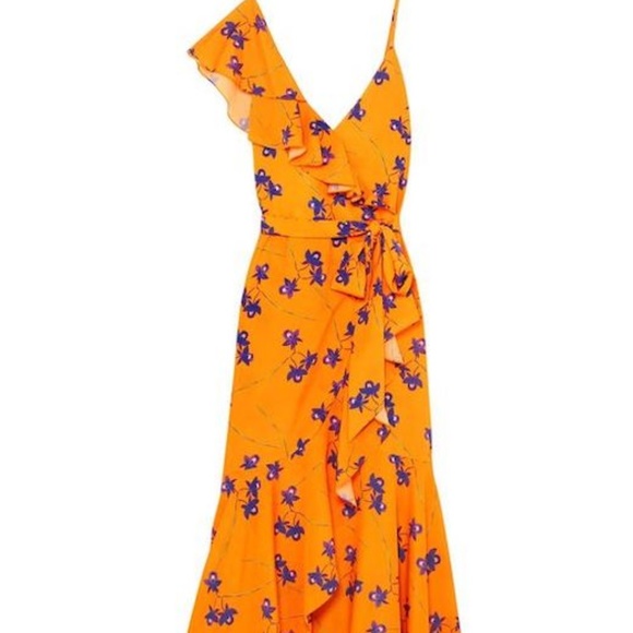 Borgo De Nor Dresses & Skirts - BORGO DE NOR Orange Floral Print Dress